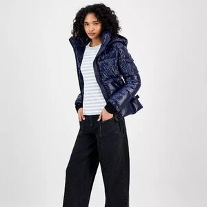 Women's Navy Puffer Jacket